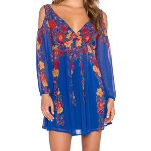 Free People Cold Shoulder Floral Dress Size Large